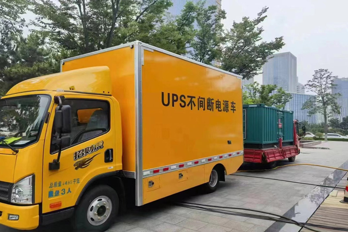 禅城发电机租赁施工现场