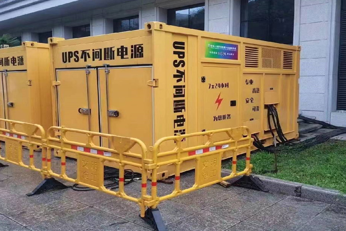 禅城发电机租赁施工现场