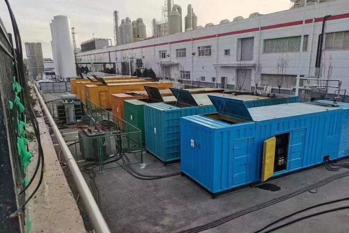 禅城发电机租赁施工现场